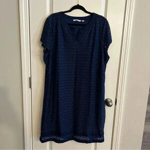 Isaac mizrahi lace dress 2X navy blue